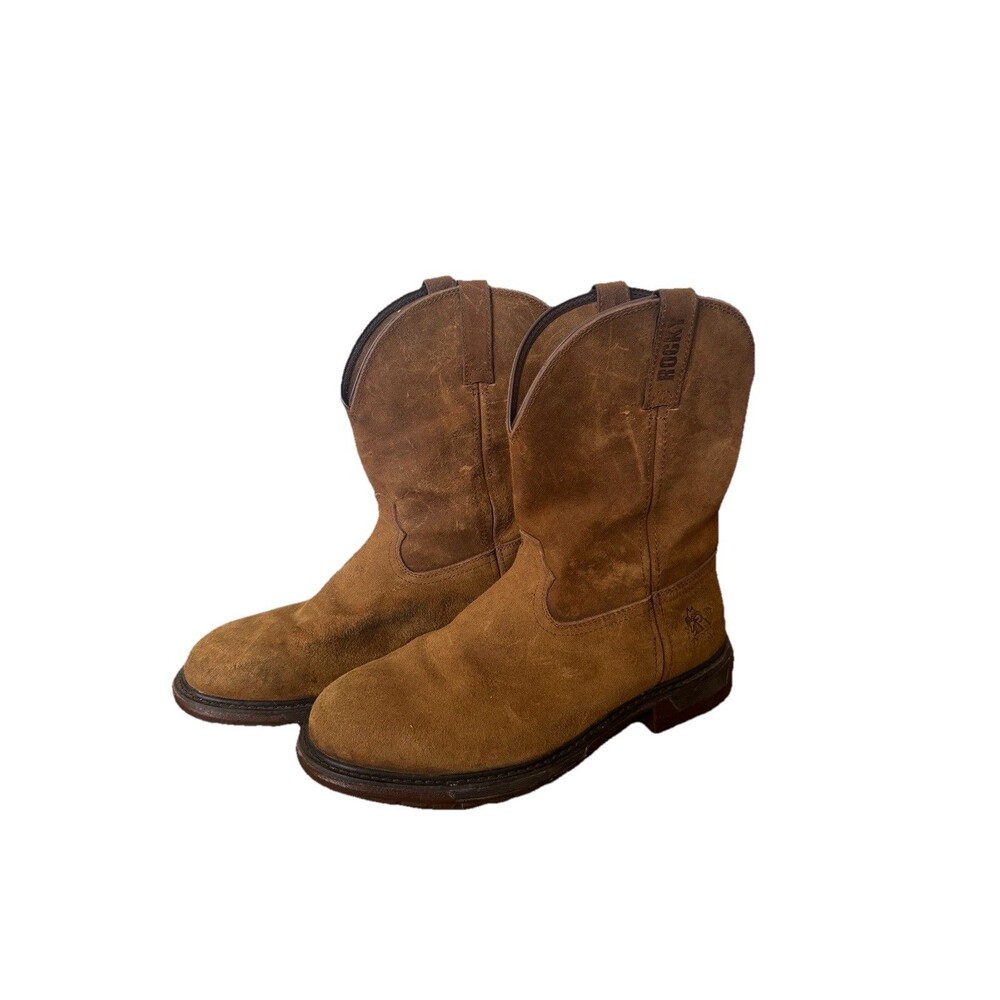 Rocky Ride‎ flx Mens Oil Resistant Leather Western Work boots Size 12W